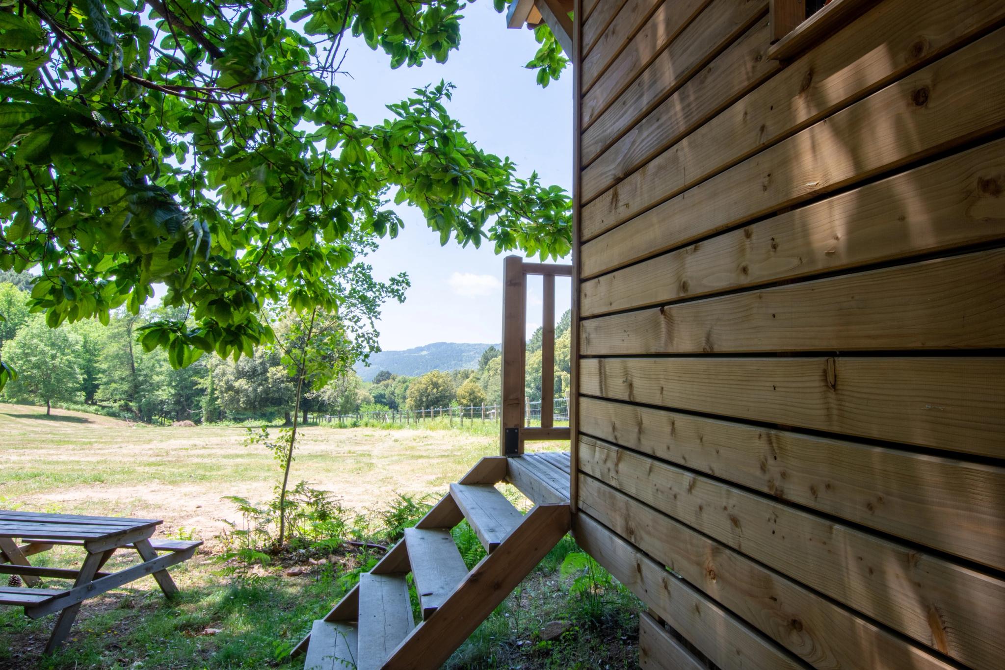 Terrasse et nature au Camping Bavella Vista